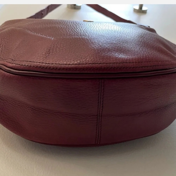 Cartier Burgundy Wine Women's Vintage Leather Crossbody Gold Hardware ✨️ - Picture 9 of 14
